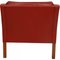 2321 Lounge Chair in Red Leather by Børge Mogensen, 1980s 4