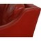 2321 Lounge Chair in Red Leather by Børge Mogensen, 1980s 10