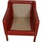 2321 Lounge Chair in Red Leather by Børge Mogensen, 1980s 19