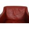 2321 Lounge Chair in Red Leather by Børge Mogensen, 1980s 11