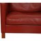 2321 Lounge Chair in Red Leather by Børge Mogensen, 1980s 6