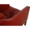 2321 Lounge Chair in Red Leather by Børge Mogensen, 1980s 15