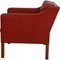 2321 Lounge Chair in Red Leather by Børge Mogensen, 1980s 5