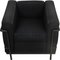 Sillón LC2 vintage de tela negra de Le Corbusier, años 2000, Imagen 5