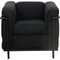 Sillón LC2 de tela negra de Le Corbusier, años 2000, Imagen 1