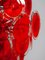 Lámpara de araña grande con forma de disco rojo de Vistosi, años 60, Imagen 2