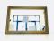 Vintage Wooden Mirror with a Golden Frame, Image 1