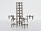 Modular Candleholder by Ceasar Stoffi for Hans Nagel, Germany, 1965, Set of 16 3