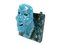 Mid-Century Blue and Yellow Ceramic Mask Wall Racks, 1950s, Set of 2 3