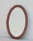 Oval Rope Mirror attributed to Audoux and Minnet, France 6