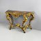 Italian Console in Wood with Marble Effect and Golden Profiles, 1890s 2