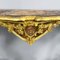 Italian Console in Wood with Marble Effect and Golden Profiles, 1890s 11