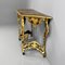 Italian Console in Wood with Marble Effect and Golden Profiles, 1890s 3