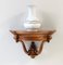 Wall-Mounted Demilune Console Table in Walnut, 1940s, Image 4