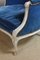Louis XV Lounge Chair in Blue Velvet 8