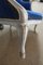 Louis XV Lounge Chair in Blue Velvet 2