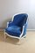 Louis XV Lounge Chair in Blue Velvet 7
