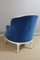 Louis XV Lounge Chair in Blue Velvet 9