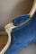 Louis XV Lounge Chair in Blue Velvet 3