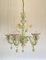 Five-Light Opal Chandelier with Gold Details, 1983 1