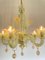Five-Light Opal Chandelier with Gold Details, 1983 6