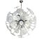 Chromed Sputnik Hanging Light with Venied-White Alabastro Murano Glass Discs by Simoeng 1