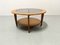 Vintage Danish Round Coffee Table with Glass, 1960s 1