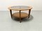 Vintage Danish Round Coffee Table with Glass, 1960s, Image 1