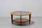 Vintage Danish Round Coffee Table with Glass, 1960s 2