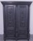 Large Three-Column Grey Pine Wardrobe with Carved Fronts, 1895 2