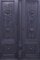 Large Three-Column Grey Pine Wardrobe with Carved Fronts, 1895 12