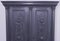 Large Three-Column Grey Pine Wardrobe with Carved Fronts, 1895 3