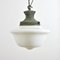 Vintage Church Pendant Light in Opaline Glass, 1920s, Image 1