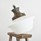 Vintage Church Pendant Light in Opaline Glass, 1920s, Image 5