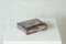 Mid-Century Modern Playing Cards Box in Patinated Silver Plated Brass and Velvet, 1950s 5