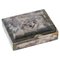 Mid-Century Modern Playing Cards Box in Patinated Silver Plated Brass and Velvet, 1950s 1