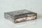 Mid-Century Modern Playing Cards Box in Patinated Silver Plated Brass and Velvet, 1950s 3