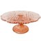 Art Deco Pink Cake Plateau from Luxval Val St. Lambert, 1930s 1