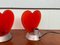 Heart Tischlampen aus Muranoglas von Carlo Nason für iTtre, Italien, 1990er, 2er Set 7