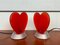 Heart Tischlampen aus Muranoglas von Carlo Nason für iTtre, Italien, 1990er, 2er Set 6