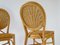 Asiento pavo real bohemio vintage de ratán y mimbre. Juego de 2, Imagen 6