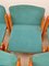 Chairs in Ash and Green Fabric, Italy, 1970s, Set of 5, Image 6