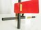 Mid-Century Wandlampen aus Metall, Messing & Rot & Weißem Acrylglas, 1960er, 2er Set 4