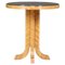 Table d'Appoint Ronde Art Déco en Bouleau, Prague, 1930s 1