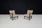 Mid-Century Beech Armchairs in Oak and Teddy Upholstery, France, 1950s, Set of 2, Image 9