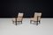 Mid-Century Beech Armchairs in Oak and Teddy Upholstery, France, 1950s, Set of 2, Image 7