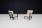 Mid-Century Beech Armchairs in Oak and Teddy Upholstery, France, 1950s, Set of 2, Image 8