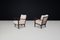 Mid-Century Beech Armchairs in Oak and Teddy Upholstery, France, 1950s, Set of 2, Image 6