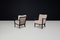 Mid-Century Beech Armchairs in Oak and Teddy Upholstery, France, 1950s, Set of 2, Image 10