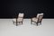 Mid-Century Beech Armchairs in Oak and Teddy Upholstery, France, 1950s, Set of 2, Image 4